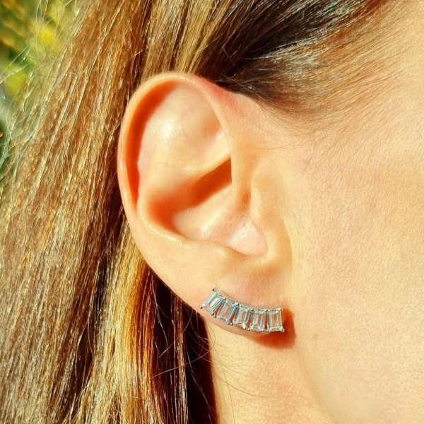 Ear Cuff Trilhos Cristais