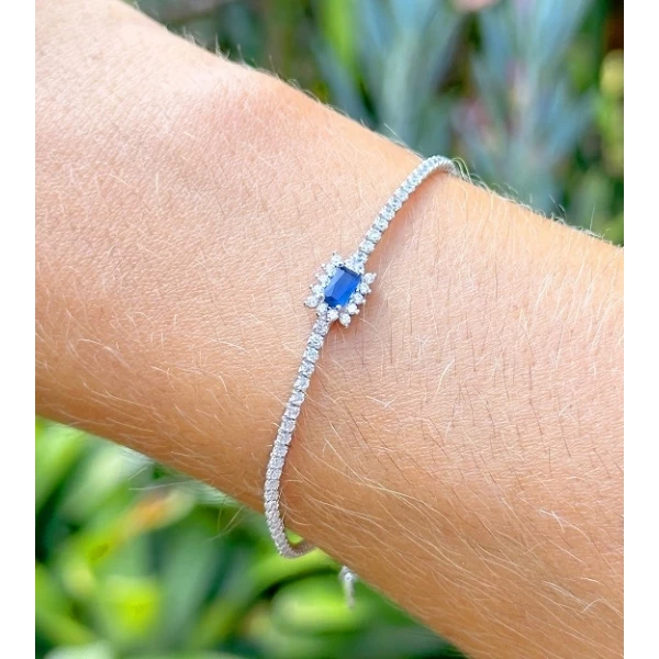 Pulseira Cristal Safira