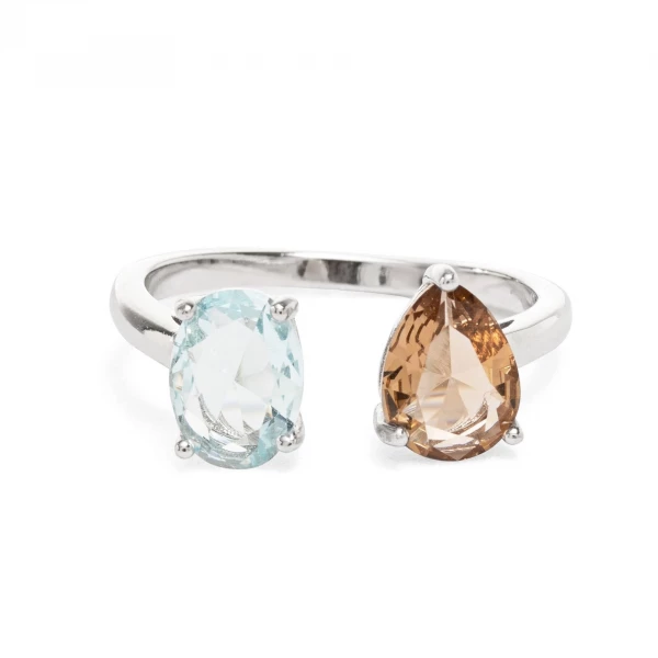 Anel Cristal Citrino Topázio
