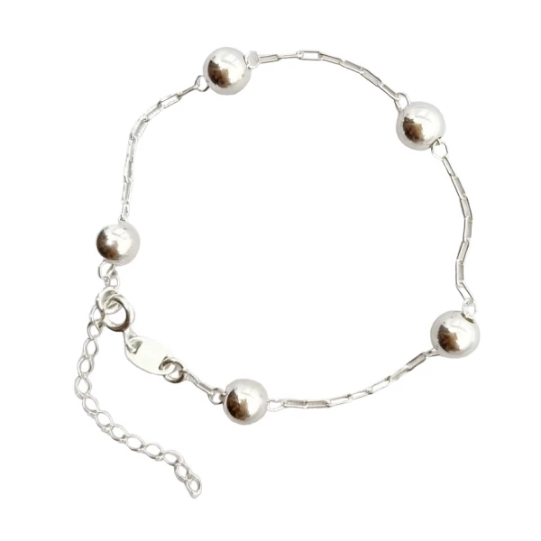Pulseira Bolas de Prata