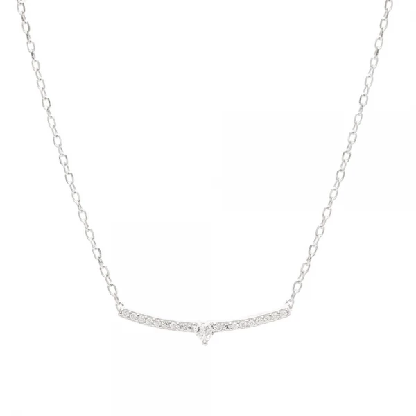 Colar Linha com Coração